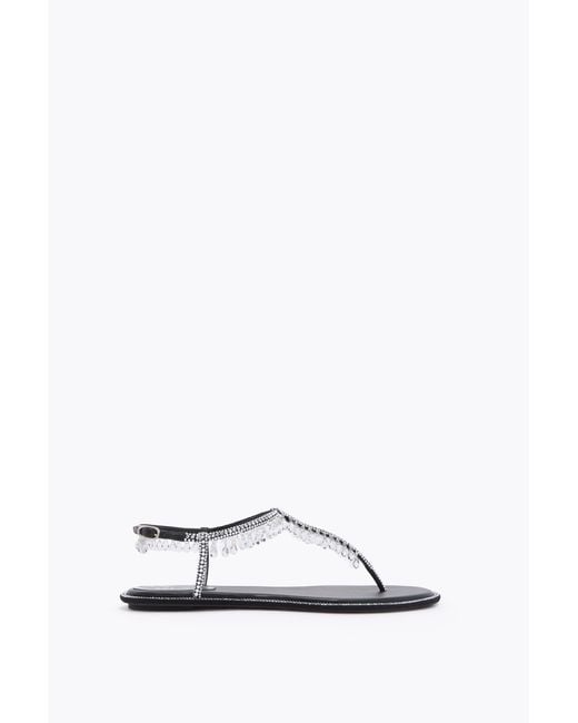 Rene Caovilla White Chandelier Thong Sandal 10