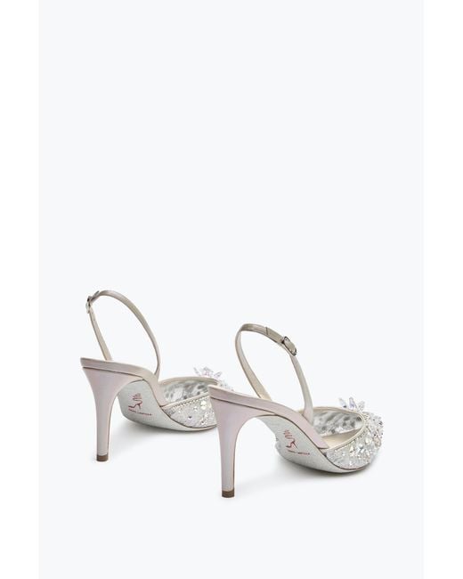 Rene Caovilla White Slingbacks Cinderella