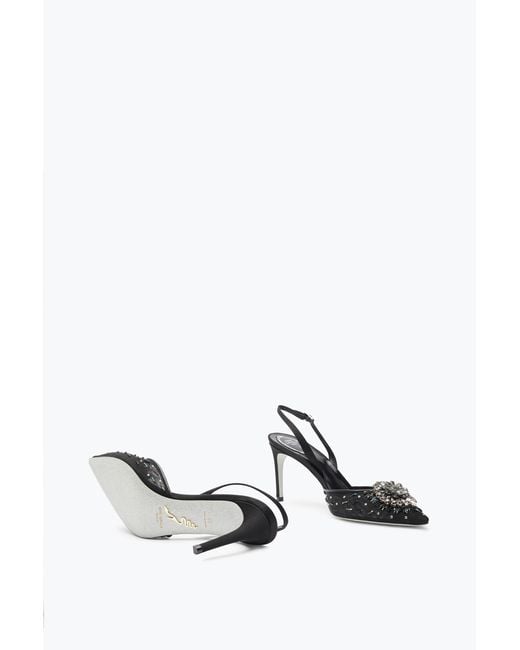 Rene Caovilla Black Barbara Slingback 80
