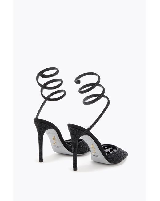 Rene Caovilla Black Allura Pump 105