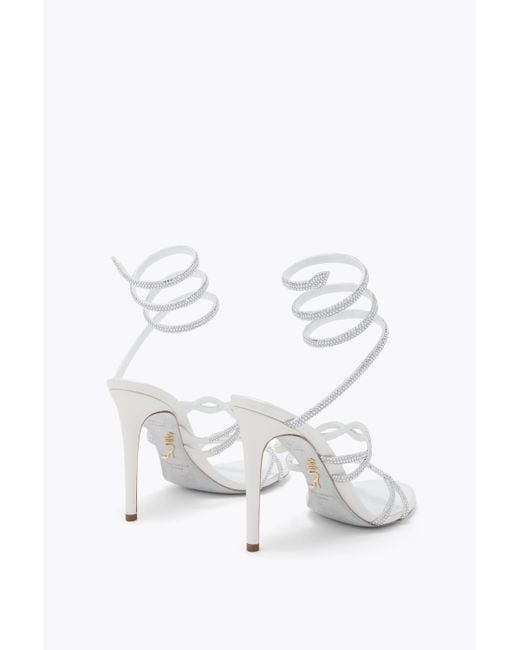 Rene Caovilla White Braid Cleo Ivory Sandal 105