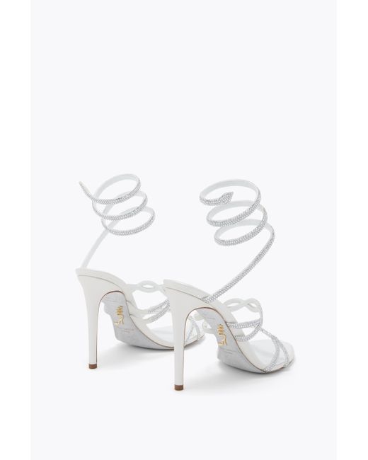 Rene Caovilla White Braid Cleo Ivory Sandal 105