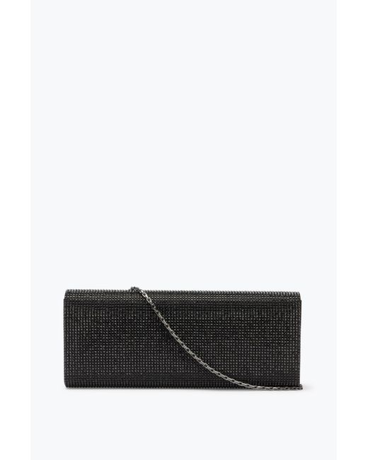 Rene Caovilla Black Zafira Clutch With All-Over Crystals