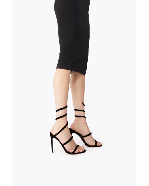 Rene Caovilla Black Cleo Velvet Sandal 105