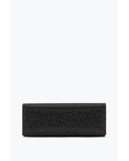Rene Caovilla Black Zafira Clutch With All-Over Crystals