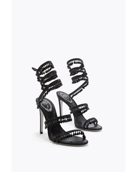 Rene Caovilla Black Chandelier Sandal 105