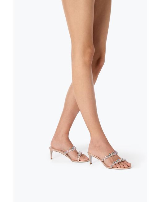 Rene Caovilla White Florian Nude Slider Sandal 60