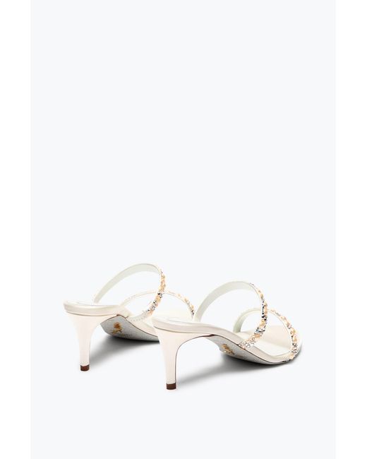 Rene Caovilla White Pearl Mule 60