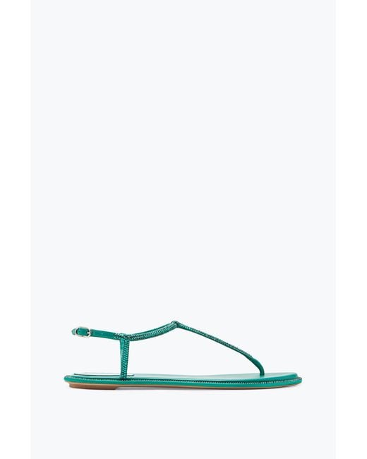Rene Caovilla Green Diana Crystal Sandal 10