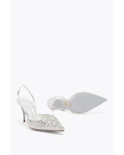 Rene Caovilla White Eva Slingback 80