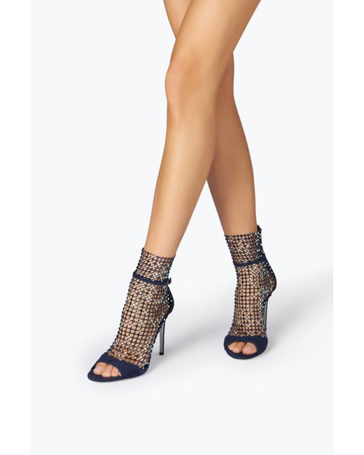 Rene Caovilla Blue Galaxia Crystal Deep Sandal 105