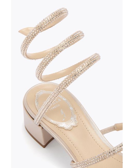 Rene Caovilla White Sandalo Cleo Oro 40