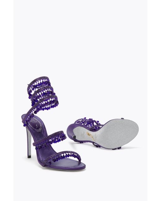 Rene Caovilla Purple Chandelier Sandal 105
