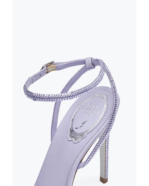 Rene Caovilla White Ellabrita Crystal Sandal 105