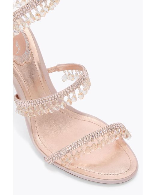 Rene Caovilla White Chandelier Light Sandal 80