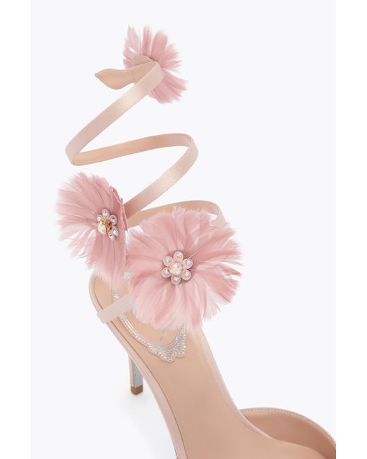 Rene Caovilla Pink Jolene Powder Pump 80