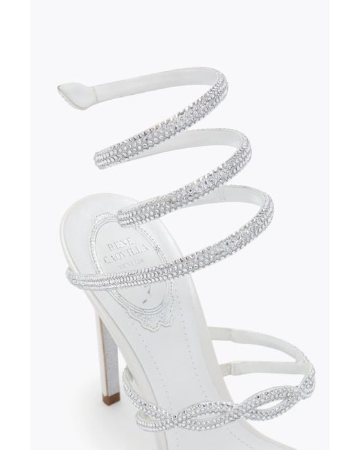 Rene Caovilla White Braid Cleo Ivory Sandal 105