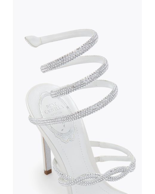 Rene Caovilla White Braid Cleo Ivory Sandal 105