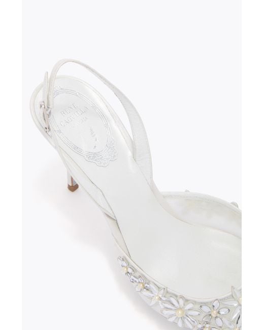 Rene Caovilla White Eva Slingback 80