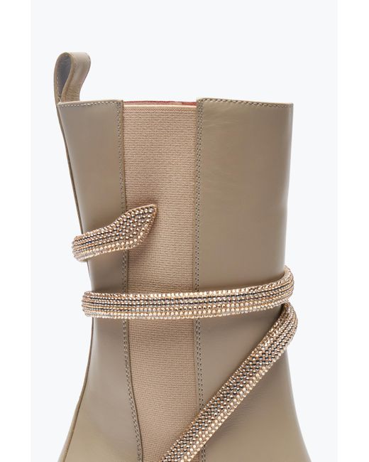Rene Caovilla Natural Cleo Crystals Bootie 60