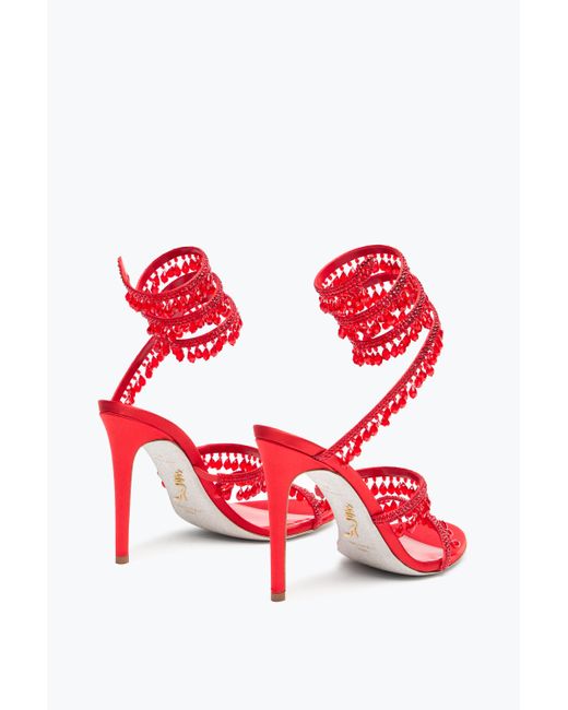 Rene Caovilla Red Chandelier Sandal 105