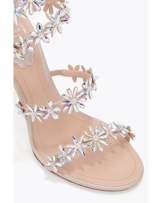 Rene Caovilla White Eva Nude Sandal 100