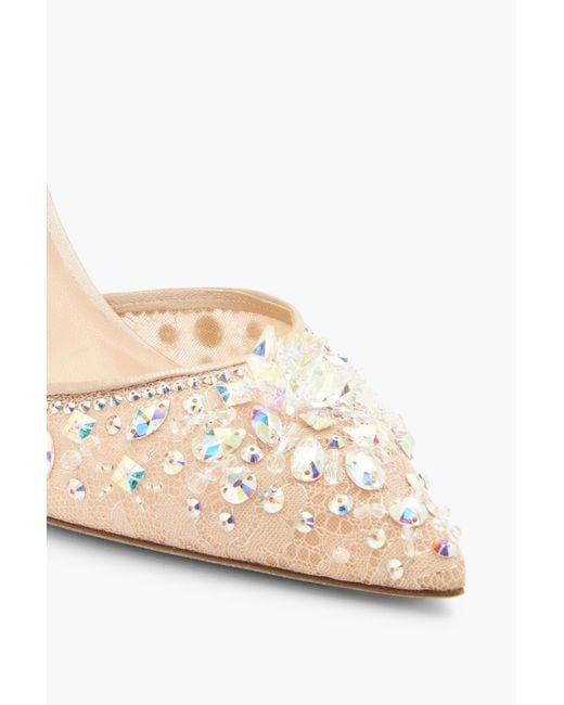 Rene Caovilla White Cinderella Slingback 80