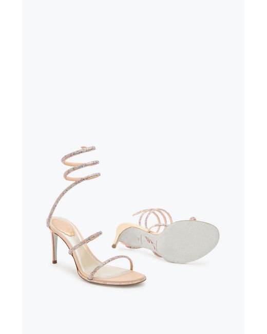 Rene Caovilla White Cleo Sandal 80