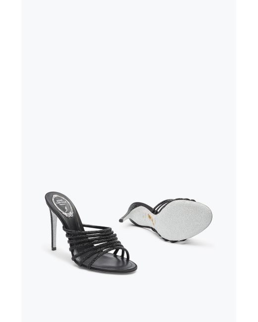 Mule Full Trim Nera 105 di Rene Caovilla in White