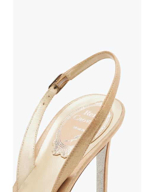 Rene Caovilla White Slingback With Jewel Stones Cinderella
