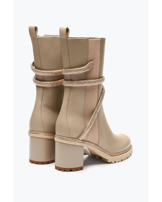 Rene Caovilla Natural Cleo Crystals Bootie 60