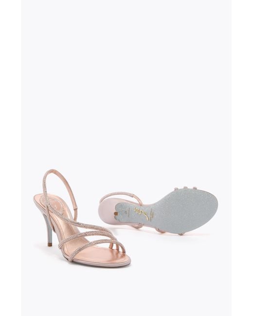 Rene Caovilla White Erin Pearl Sandal 80