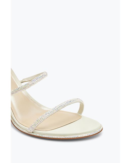 Rene Caovilla White Cleo Sandal 80