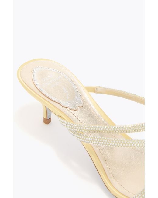Rene Caovilla White Erin Lemon Mule 50