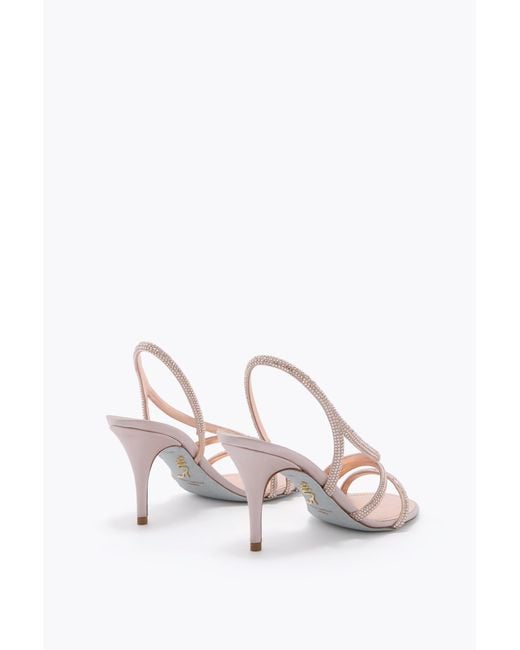 Rene Caovilla White Erin Pearl Sandal 80