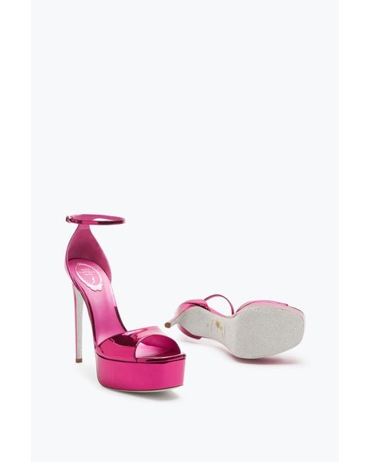 Rene Caovilla Pink Anastasia Fuchsia Sandal 130