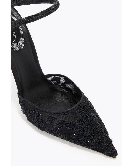 Rene Caovilla Black Allura Pump 105