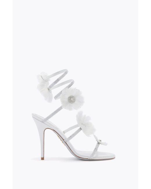 Rene Caovilla White Jolene Sandal 100