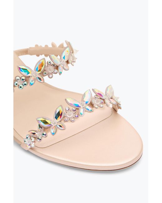 Rene Caovilla White Florian Nude Slider Sandal 60