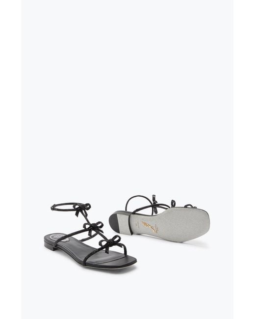 Rene Caovilla White Caterina Flat Sandal 10