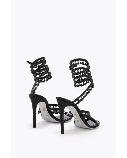 Rene Caovilla Black Chandelier Sandal 105