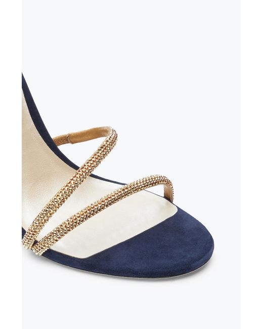 Rene Caovilla White Margot Crystal- Sandal 105