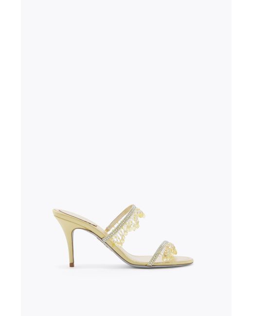 Rene Caovilla White Jahanara Butter Mule 80