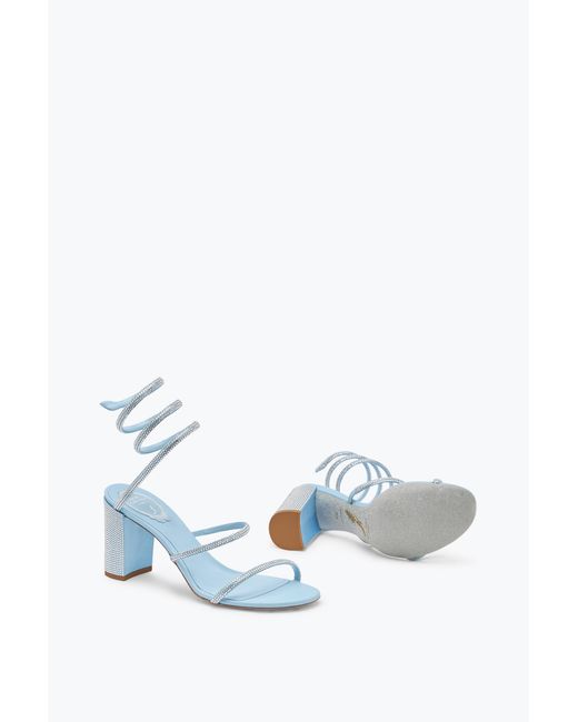 Rene Caovilla White Cleo Pastel Sandal 80