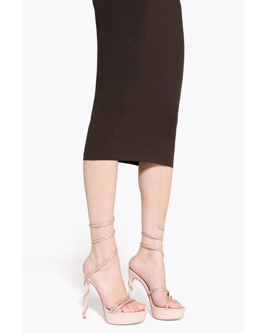 Rene Caovilla Pink Margot Blush Platform Sandal 130