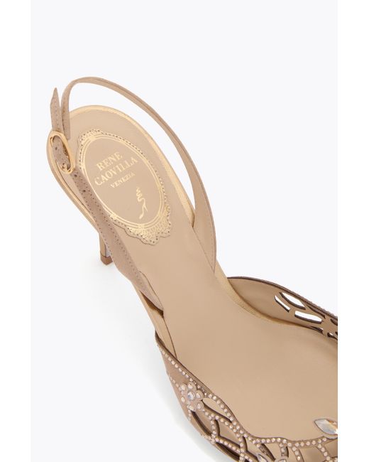 Rene Caovilla White Eden Slingback 80