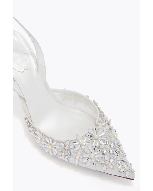 Rene Caovilla White Eva Slingback 80