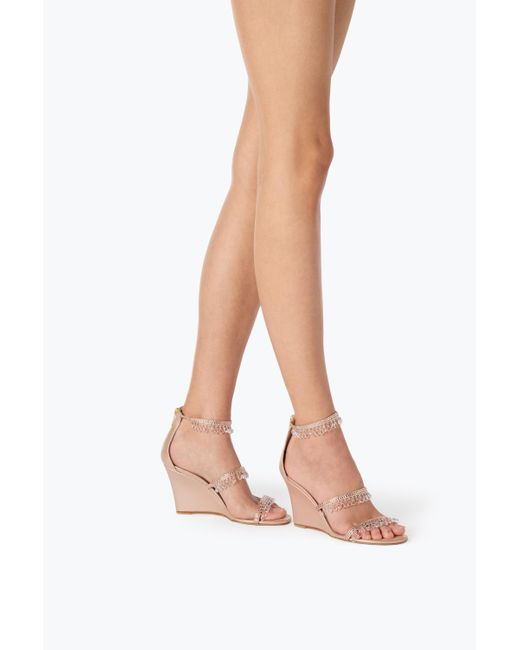 Rene Caovilla White Chandelier Powder Wedge Sandal 80