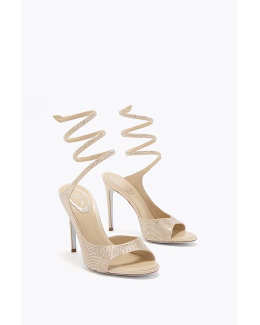 Rene Caovilla White Audrey Sandal 105