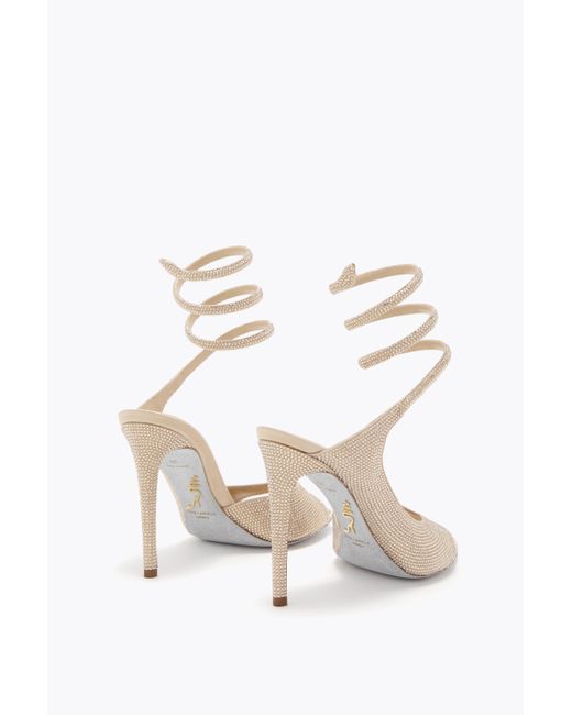 Rene Caovilla White Audrey Sandal 105